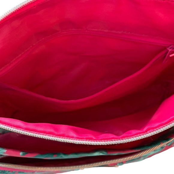 Nicole Miller New York Palm Tree Toiletry Bag Large Travel Bag 4 Compartments - Picture 8 of 13